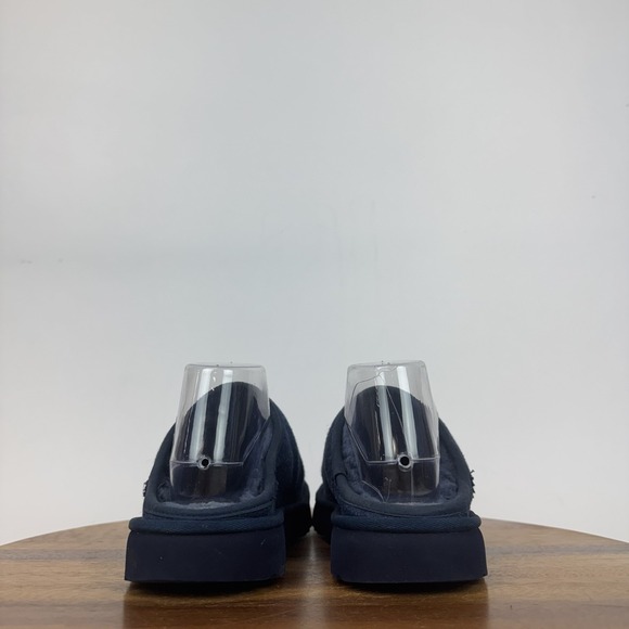 Mens Ugg Classic Slip On Blue Wool Comfort Casual Lined Slippers Size 7 M GUC